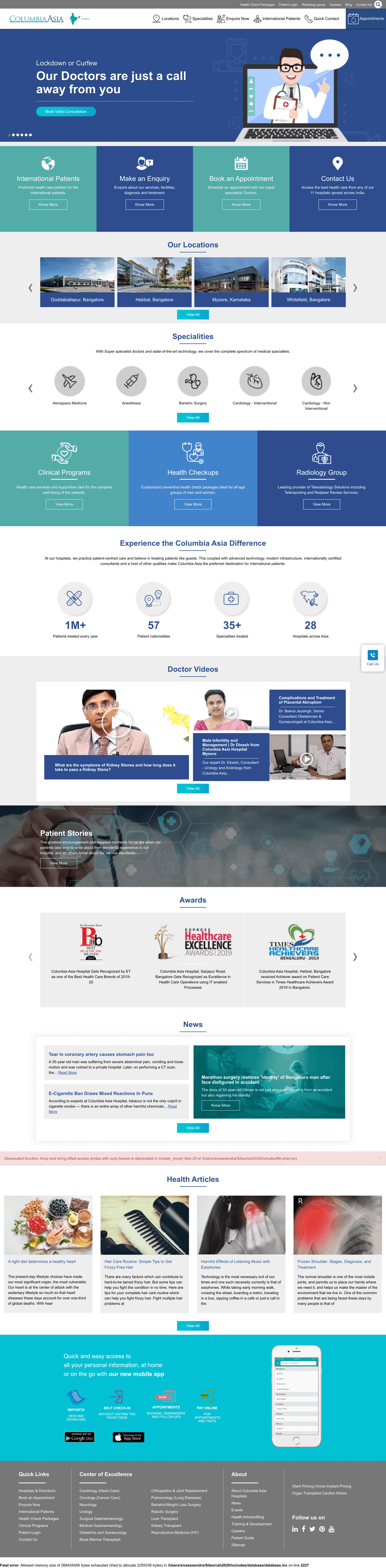 Columbia India Hospitals
