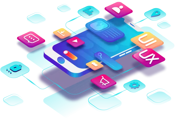 Mobile app development illustration
