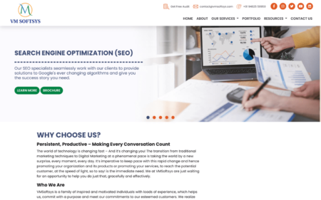 Project Created for VM Softsys using PHP as technology base