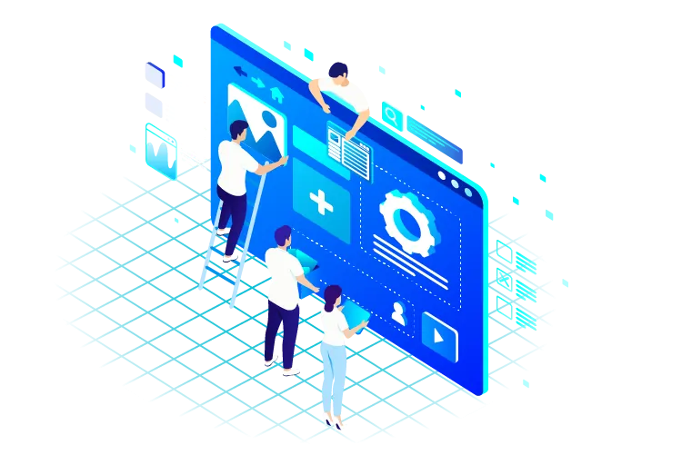 Web application development illustration