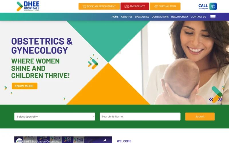 Project Created for DHEE Hospitals using PHP as technology base