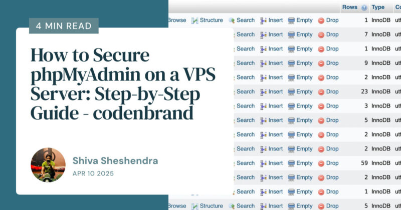 How to Secure phpMyAdmin on a VPS Server: Step-by-Step Guide