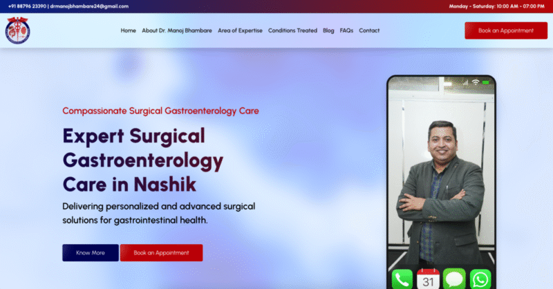 Project Created for Dr. Manoj Bhambare using PHP as technology base