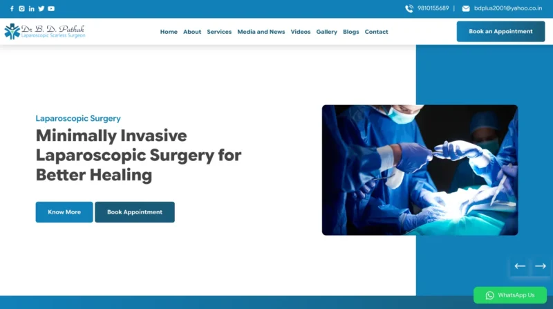 Project Created for Dr B D Pathak using PHP as technology base