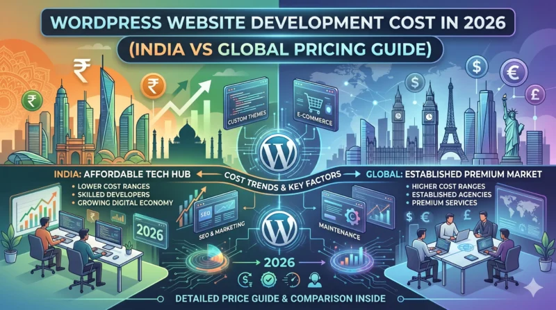 Project Created for WordPress development cost breakdown (India + global clients) using PHP as technology base