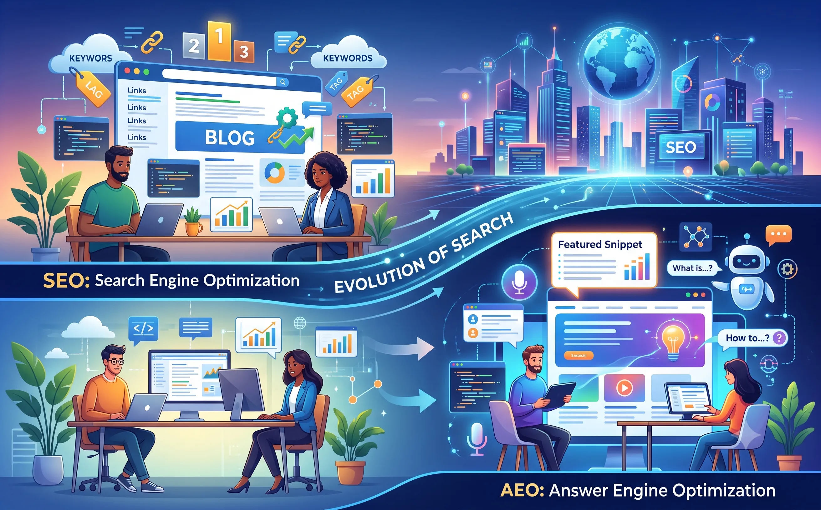 AEO vs SEO: How Answer Engine Optimization Is Changing Website Development