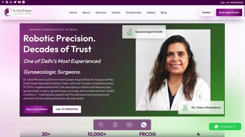 Project Created for Dr. Usha M Kumar using PHP as technology base